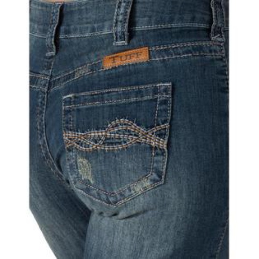 Cowgirl Tuff Western Jeans Womens DFMI Trouser Wide Leg 25 x 37
